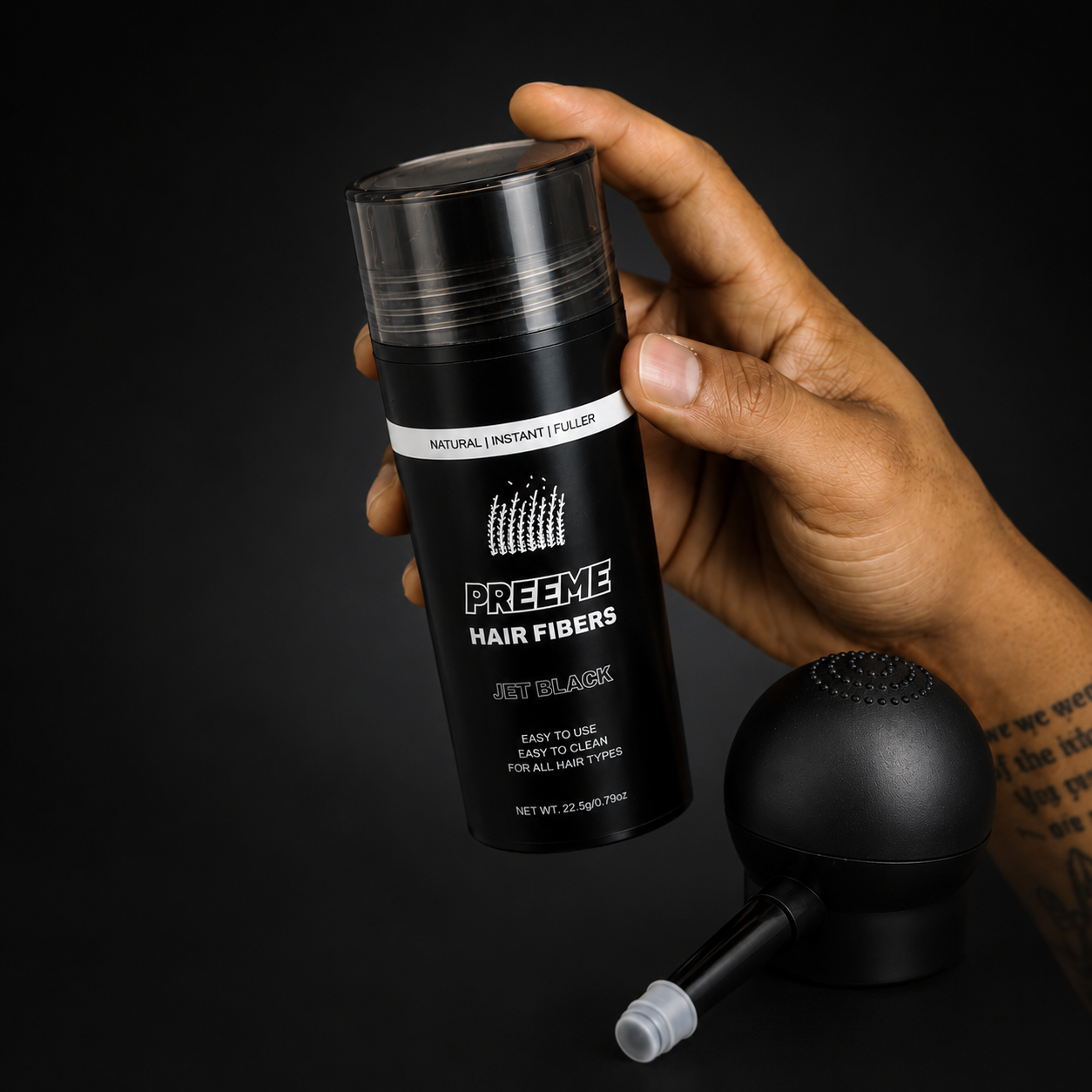 Hair Building Fibers | Jet Black