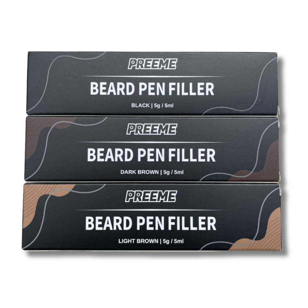 Beard Pen Filler Bundle X3 | Black, Dark Brown & Light Brown